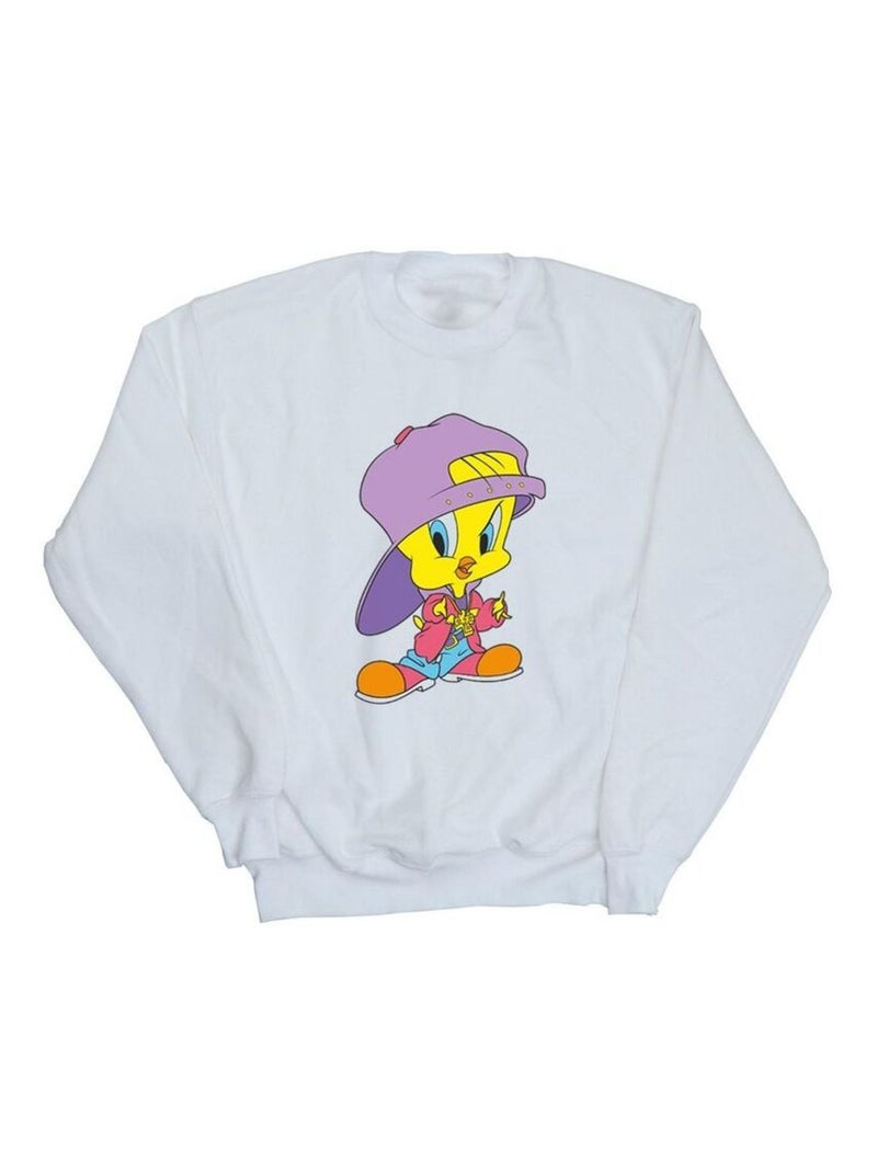 Looney Tunes - Sweat TWEETY PIE HIP HOP Blanc - Kiabi
