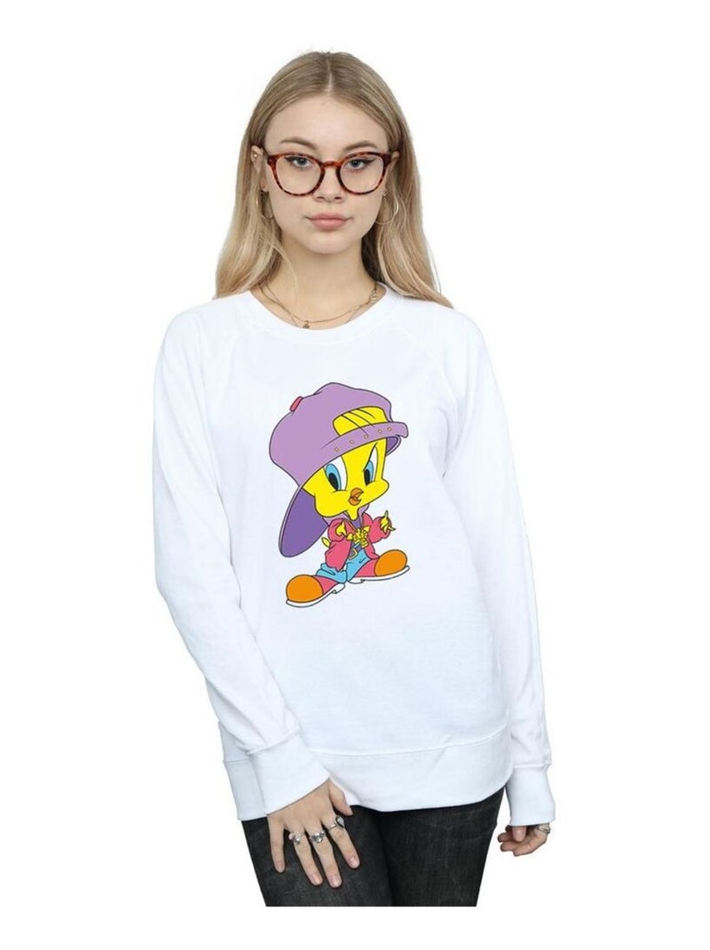 Looney Tunes - Sweat TWEETY PIE HIP HOP Blanc - Kiabi