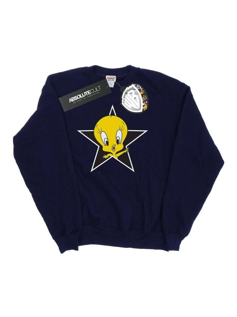 Looney Tunes - Sweat TWEETY PIE STAR Bleu marine - Kiabi