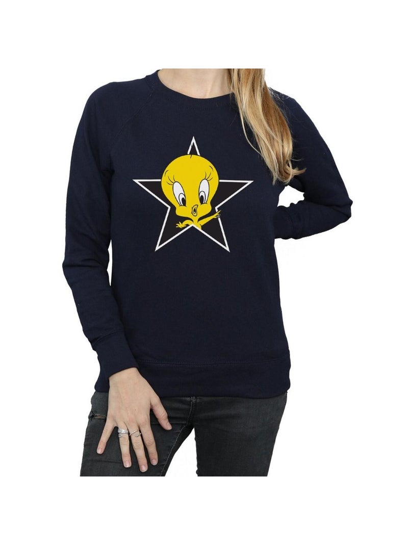 Looney Tunes - Sweat TWEETY PIE STAR Bleu marine - Kiabi
