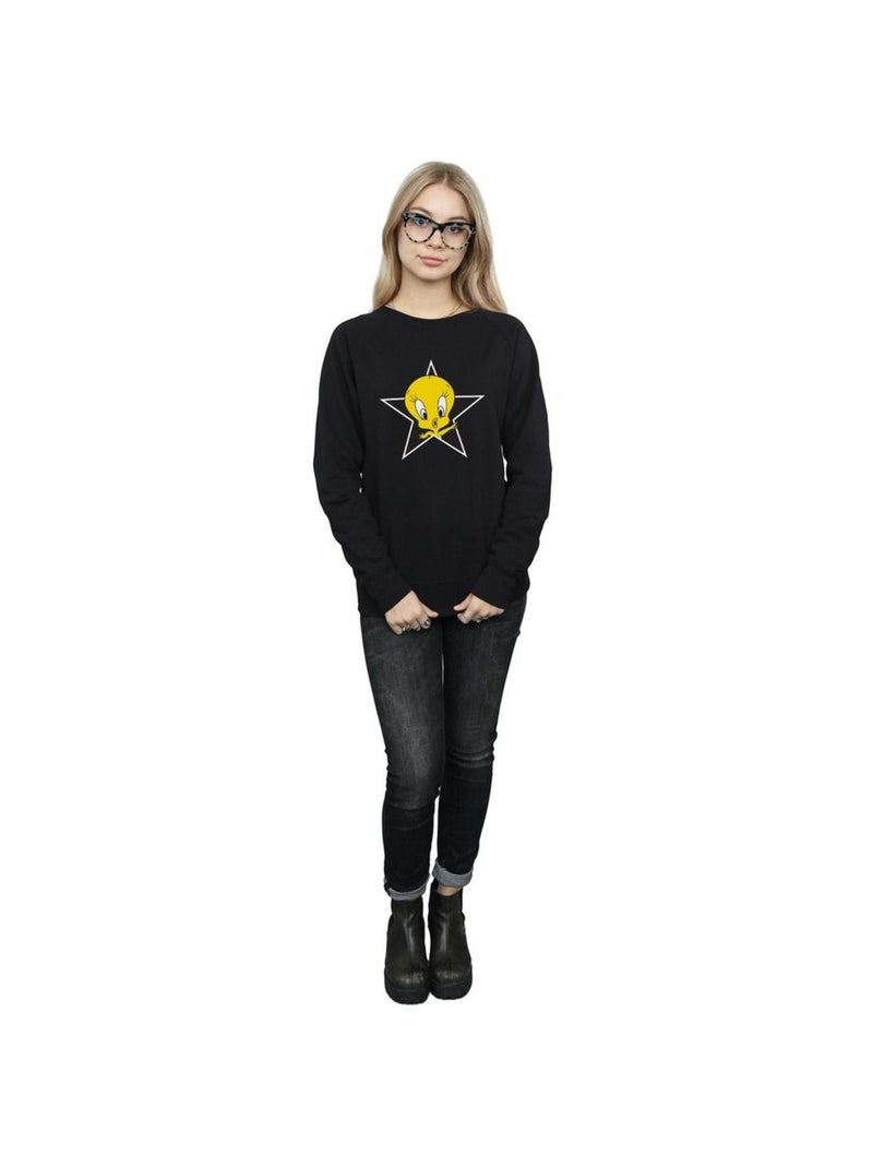 Looney Tunes - Sweat TWEETY PIE STAR Noir - Kiabi