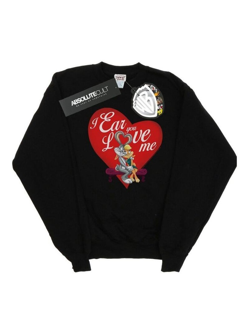 Looney Tunes - Sweat VALENTINE'S DAY LOVE ME Noir - Kiabi