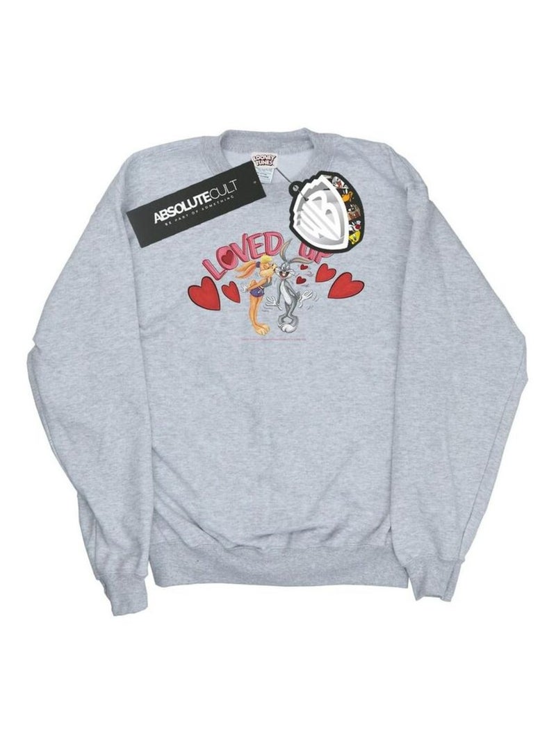Looney Tunes - Sweat VALENTINE'S DAY LOVED UP Gris chiné - Kiabi