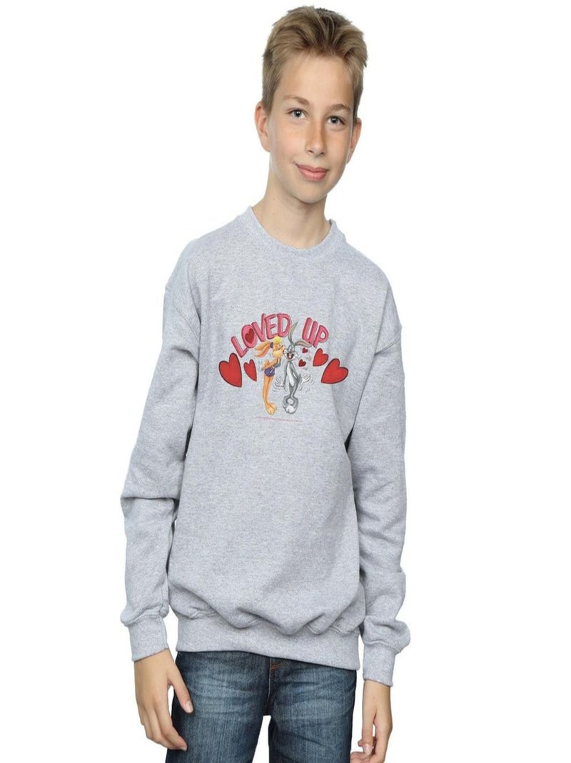 Looney Tunes - Sweat VALENTINE'S DAY LOVED UP Gris chiné - Kiabi