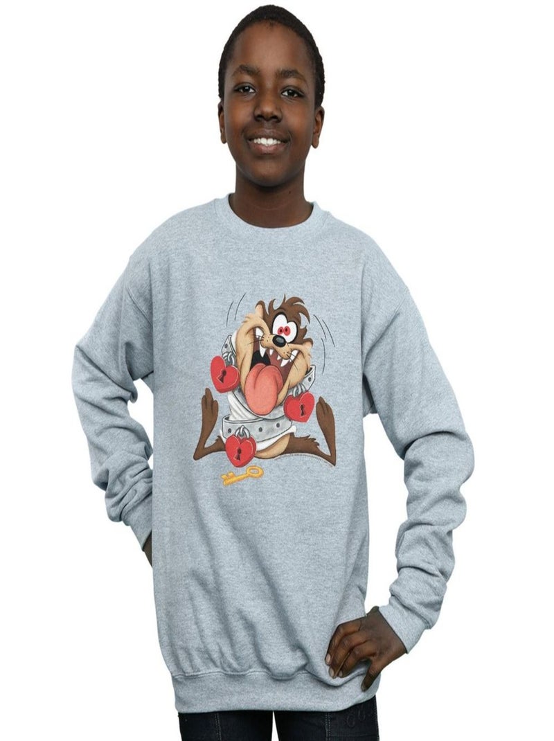 Looney Tunes - Sweat VALENTINE'S DAY MADLY IN LOVE Gris chiné - Kiabi