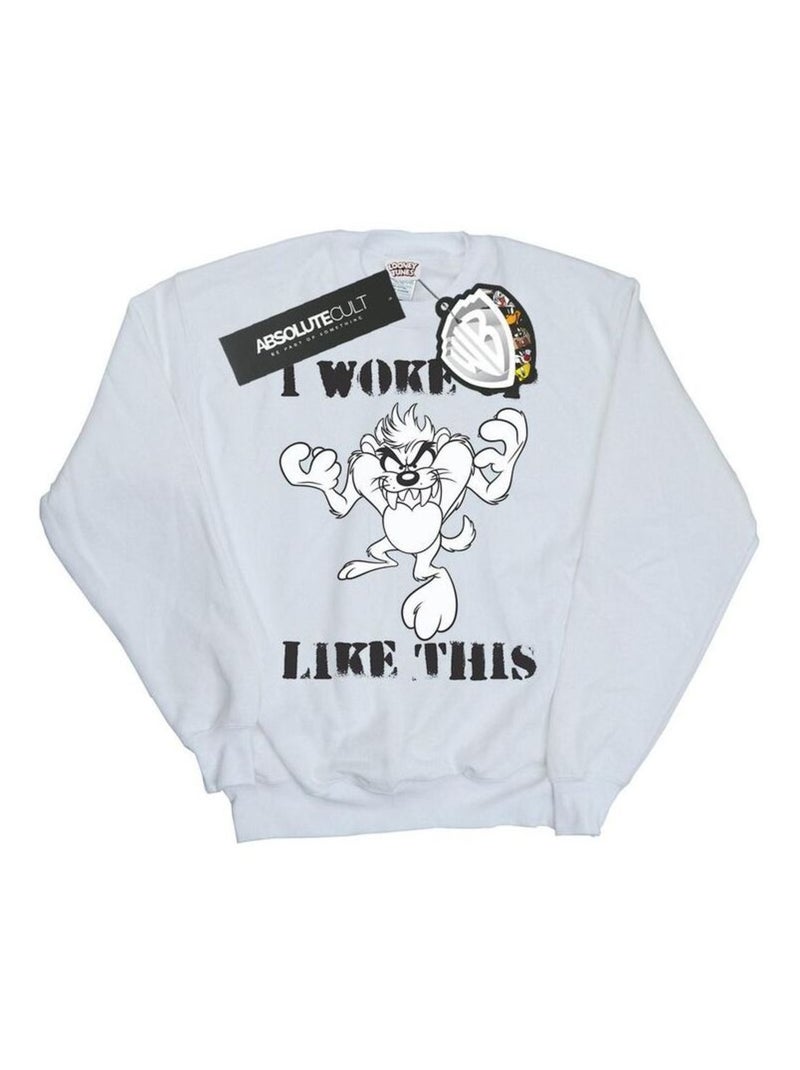 Looney Tunes - Sweat WOKE UP LIKE THIS Blanc - Kiabi