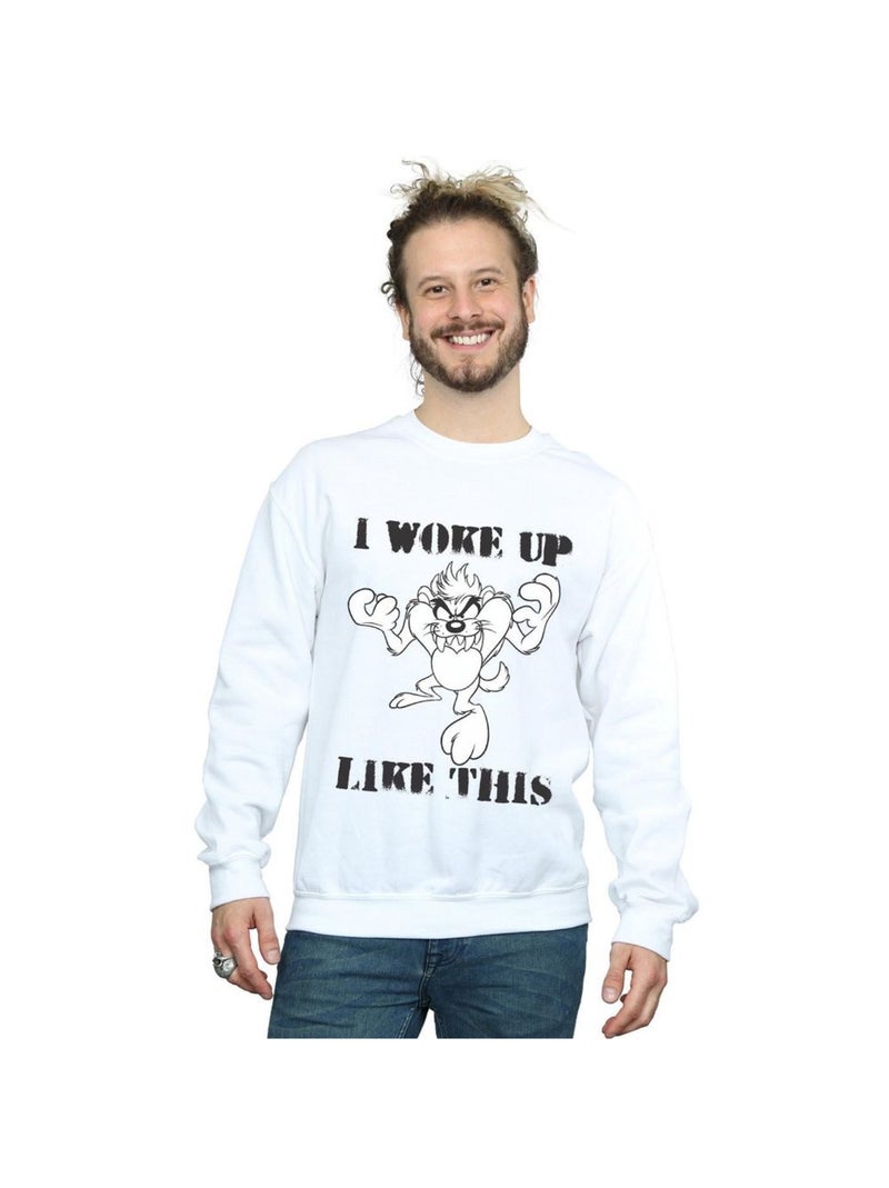 Looney Tunes - Sweat WOKE UP LIKE THIS Blanc - Kiabi