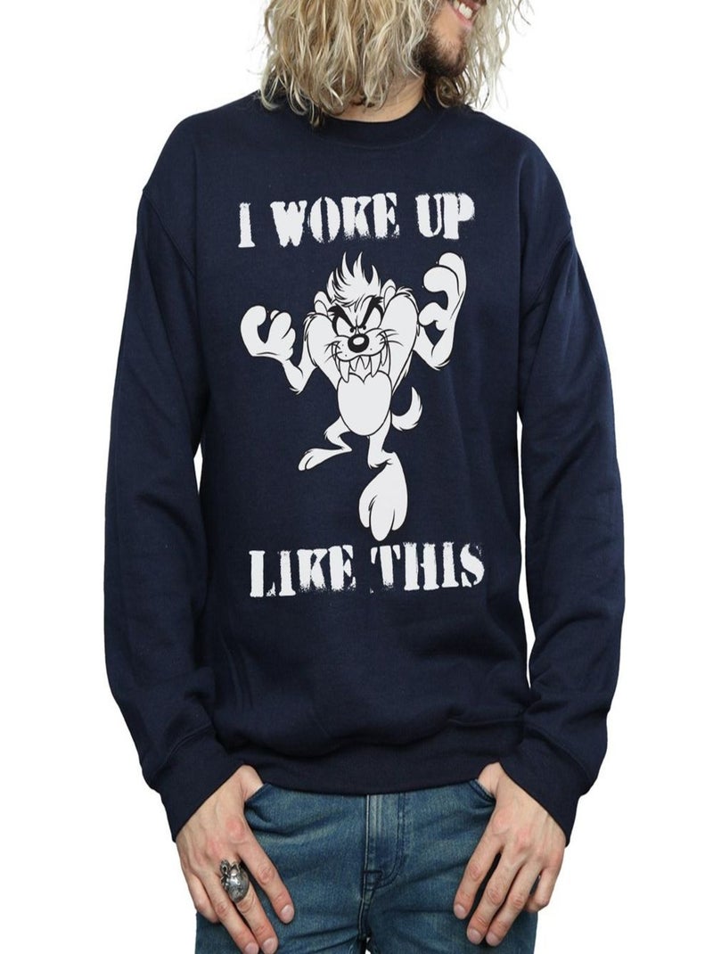 Looney Tunes - Sweat WOKE UP LIKE THIS Bleu marine - Kiabi