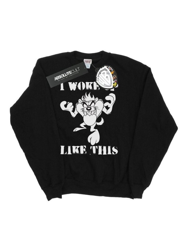Looney Tunes - Sweat WOKE UP LIKE THIS Noir - Kiabi