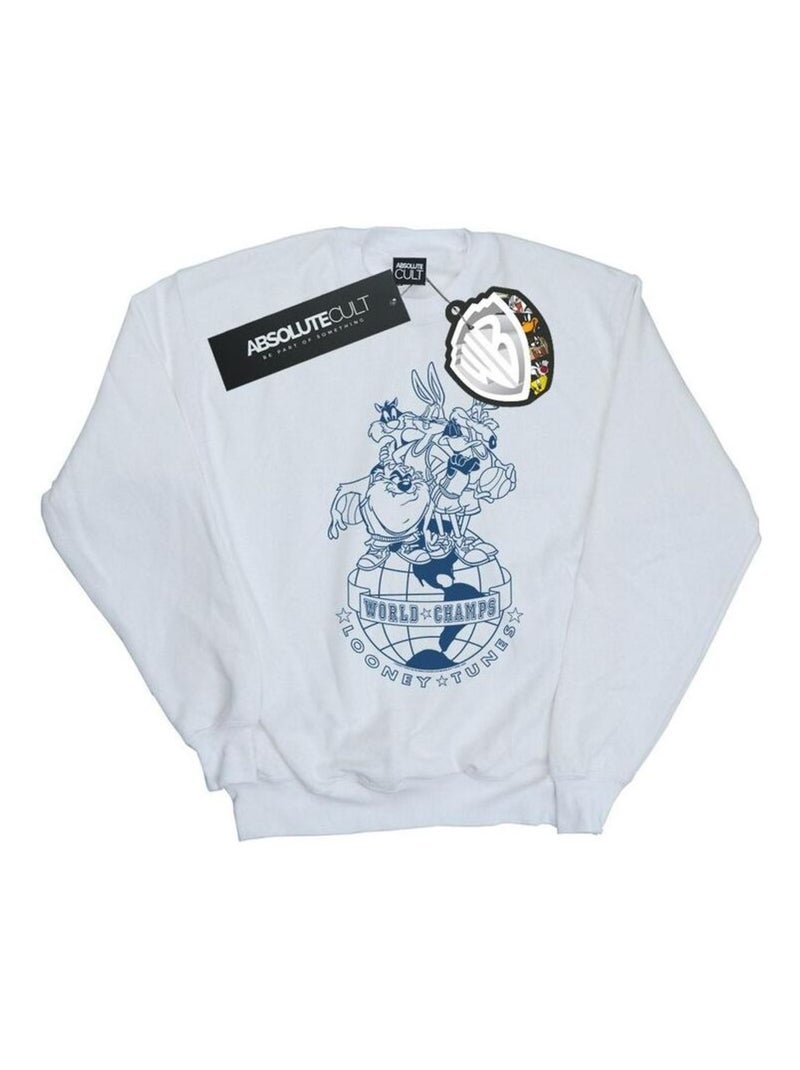 Looney Tunes - Sweat WORLD CHAMPS Blanc - Kiabi