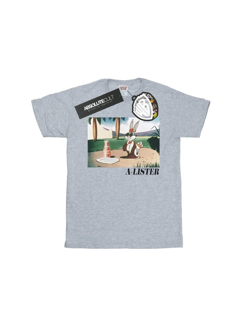 Looney Tunes - T-shirt A-LISTER Gris chiné - Kiabi