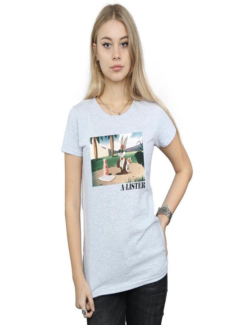 Looney Tunes - T-shirt A-LISTER Gris chiné - Kiabi