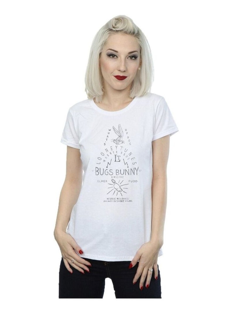 Looney Tunes - T-shirt A WILD HARE Blanc - Kiabi