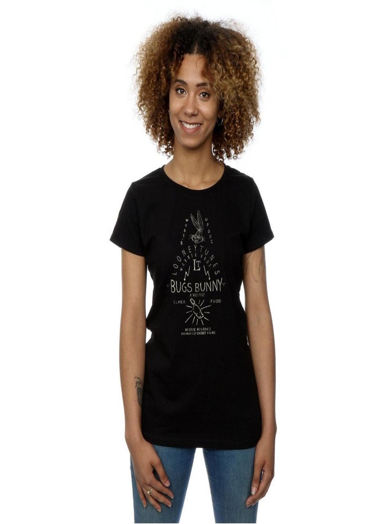 Looney Tunes - T-shirt A WILD HARE Noir - Kiabi