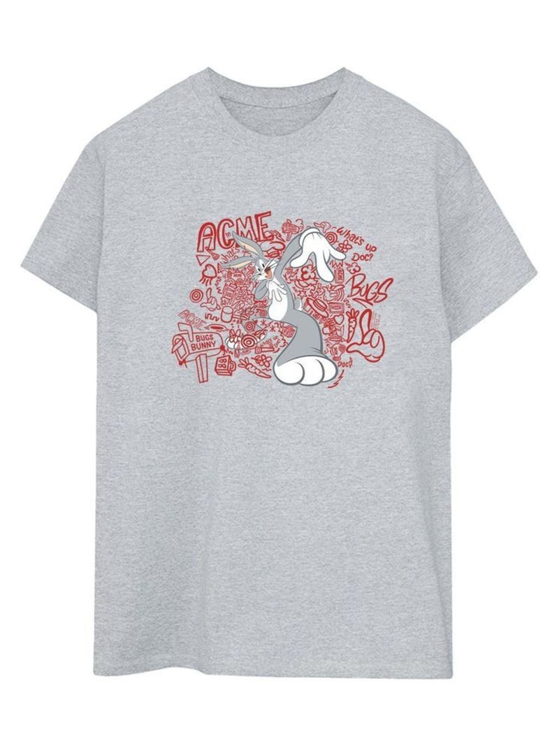 Looney Tunes - T-shirt ACME Gris chiné - Kiabi