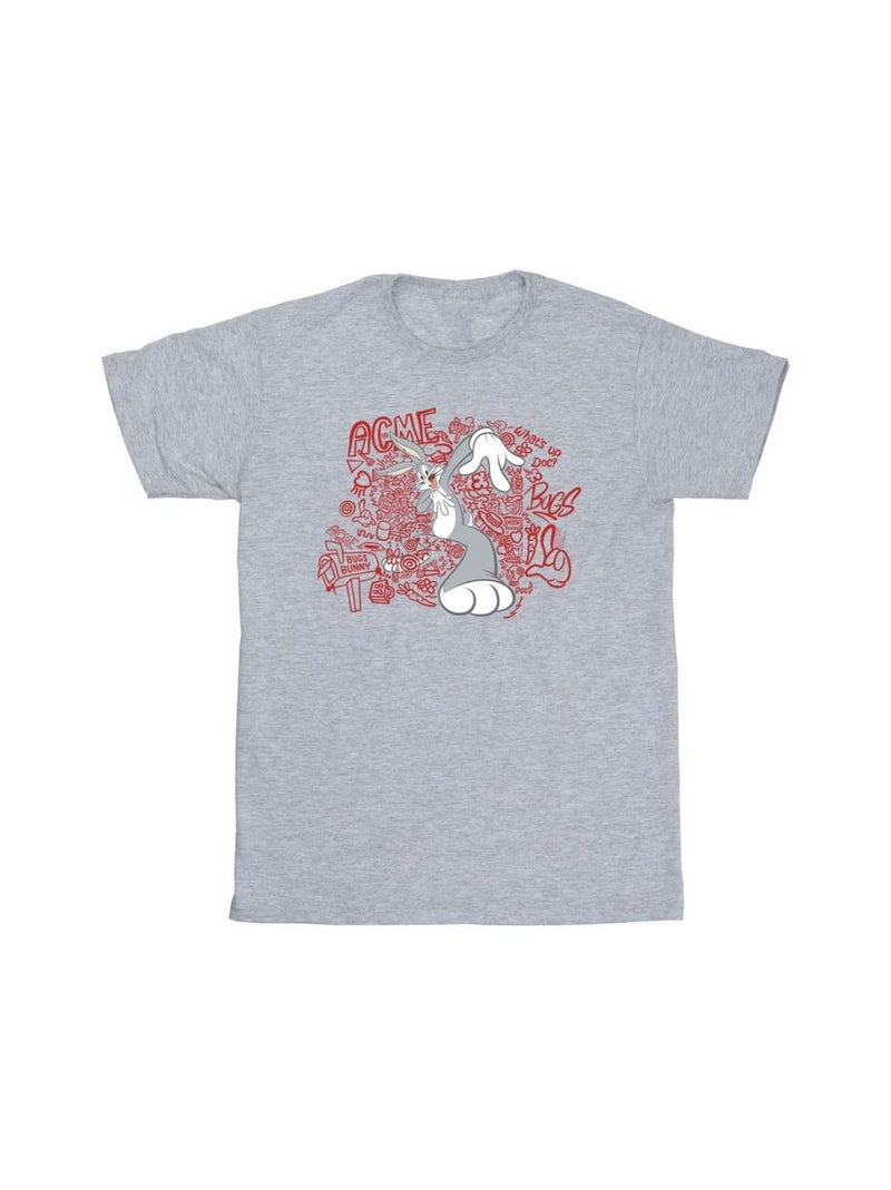Looney Tunes - T-shirt ACME Gris chiné - Kiabi
