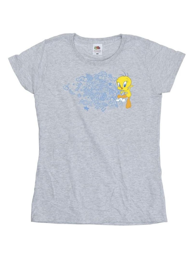 Looney Tunes - T-shirt ACME Gris chiné - Kiabi
