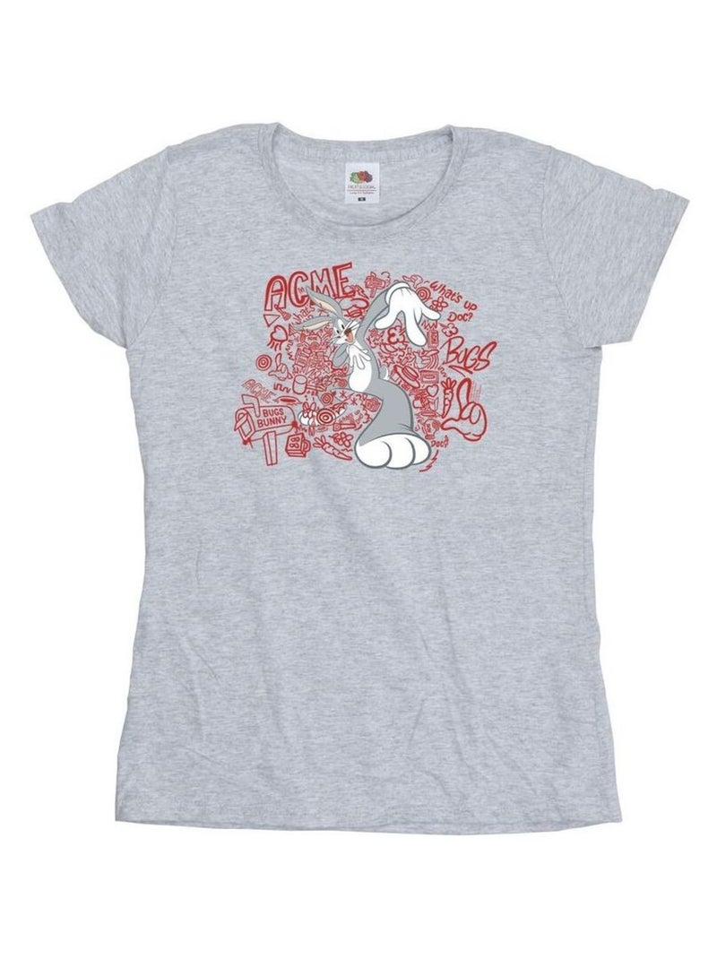 Looney Tunes - T-shirt ACME Gris chiné - Kiabi
