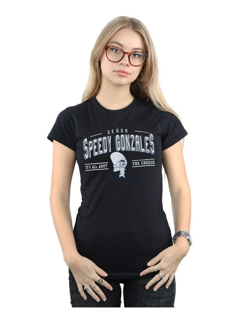 Looney Tunes - T-shirt ALL ABOUT CHEESE Noir - Kiabi