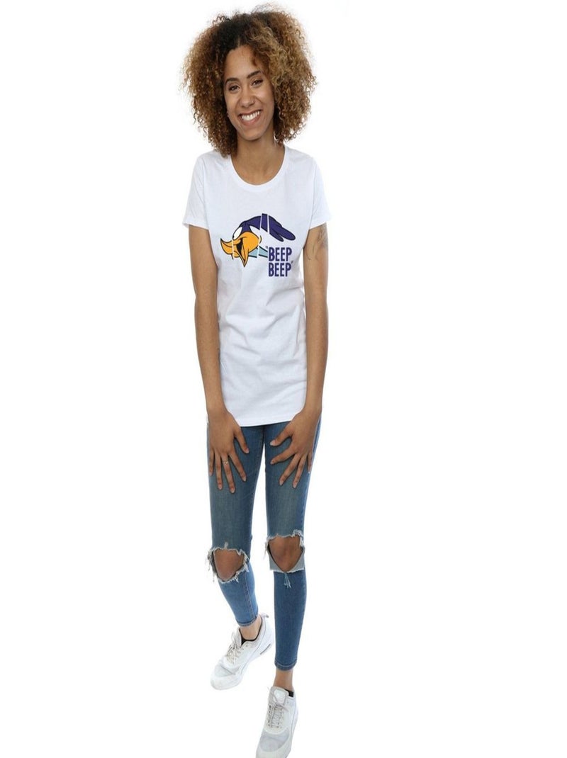 Looney Tunes - T-shirt BEEP BEEP (Bip Bip) Blanc - Kiabi