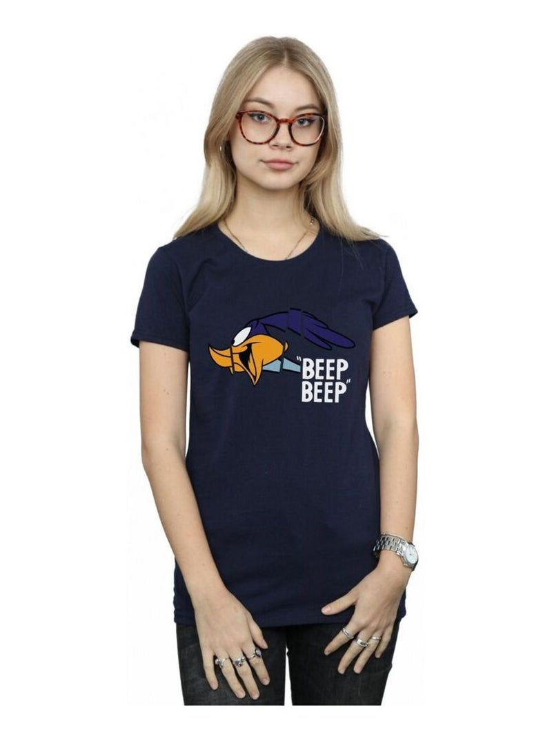Looney Tunes - T-shirt BEEP BEEP (Bip Bip) Bleu marine - Kiabi