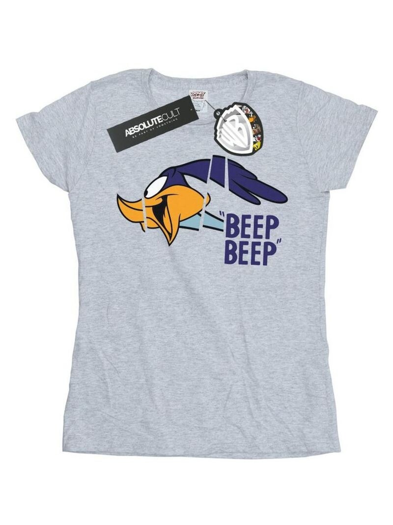 Looney Tunes - T-shirt BEEP BEEP (Bip Bip) Gris chiné - Kiabi