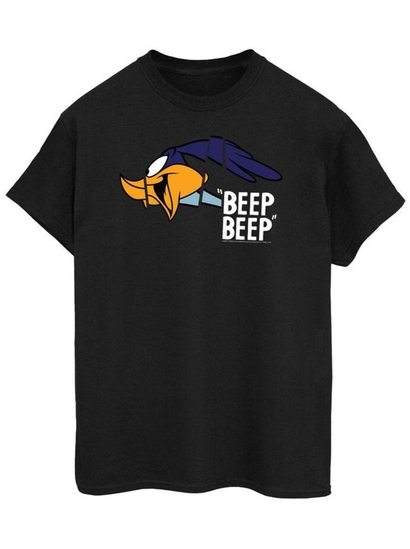 Looney Tunes - T-shirt BEEP BEEP (Bip Bip) Noir - Kiabi