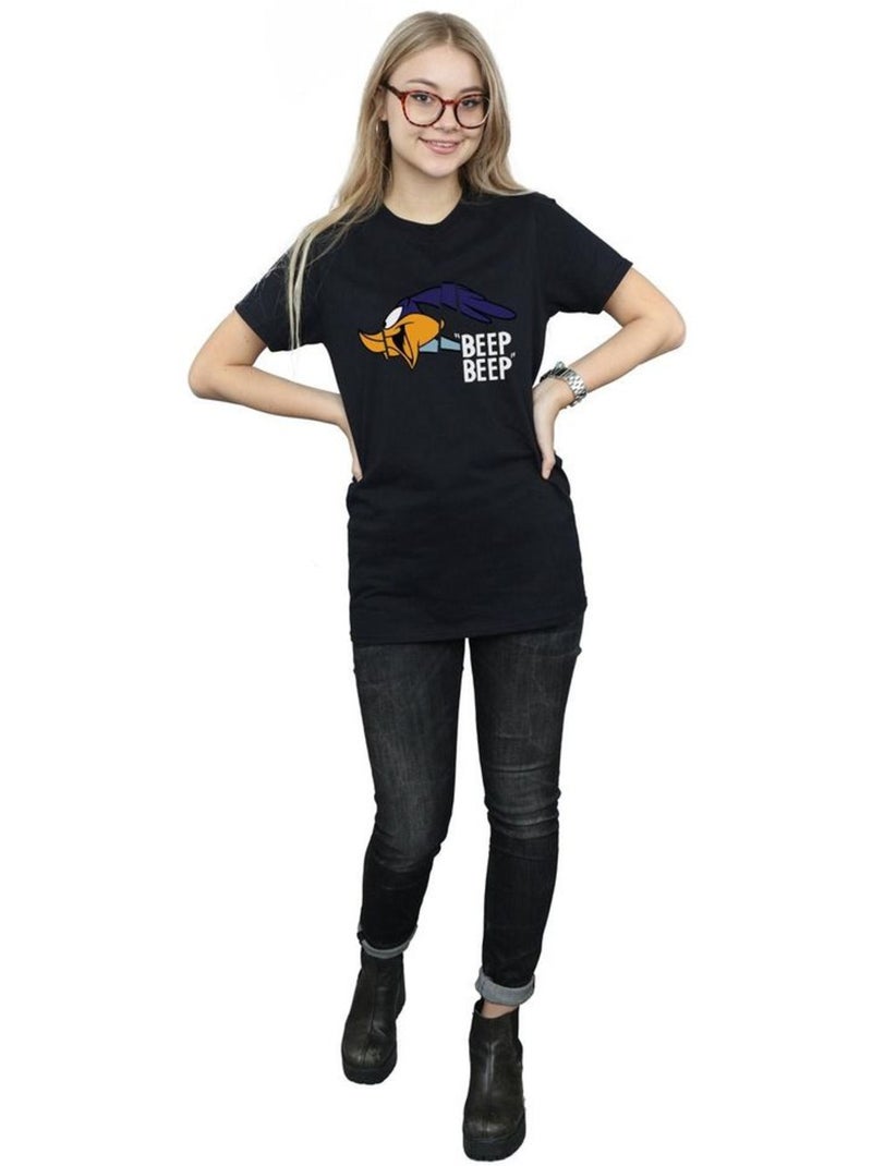 Looney Tunes - T-shirt BEEP BEEP (Bip Bip) Noir - Kiabi