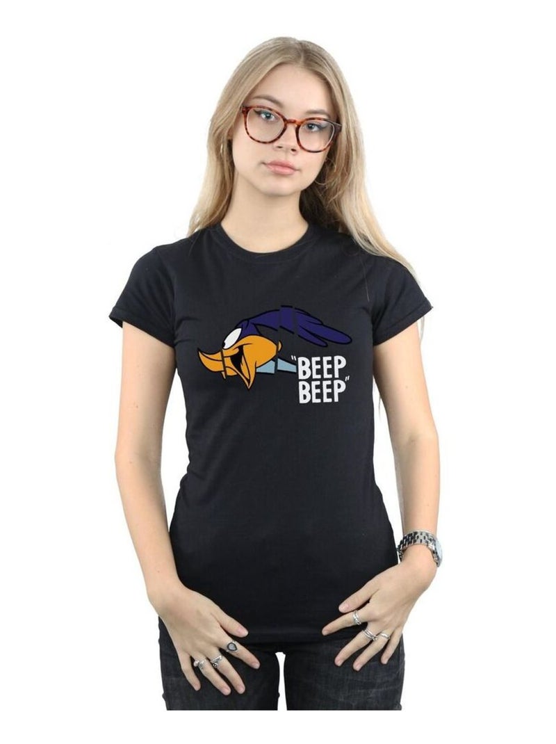 Looney Tunes - T-shirt BEEP BEEP (Bip Bip) Noir - Kiabi
