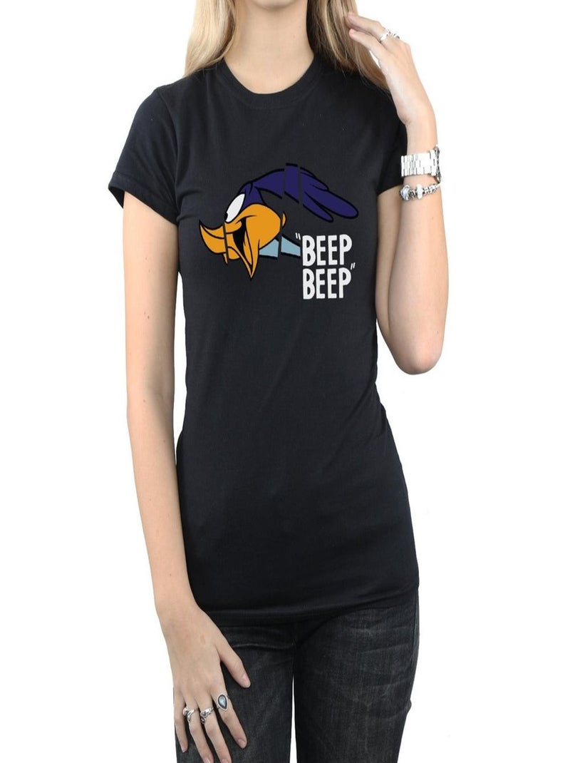 Looney Tunes - T-shirt BEEP BEEP (Bip Bip) Noir - Kiabi