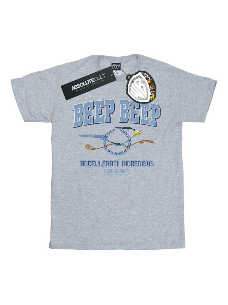 Looney Tunes - T-shirt BEEP BEEP Gris chiné - Kiabi