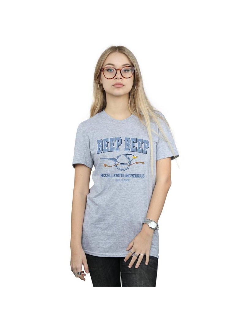 Looney Tunes - T-shirt BEEP BEEP Gris chiné - Kiabi