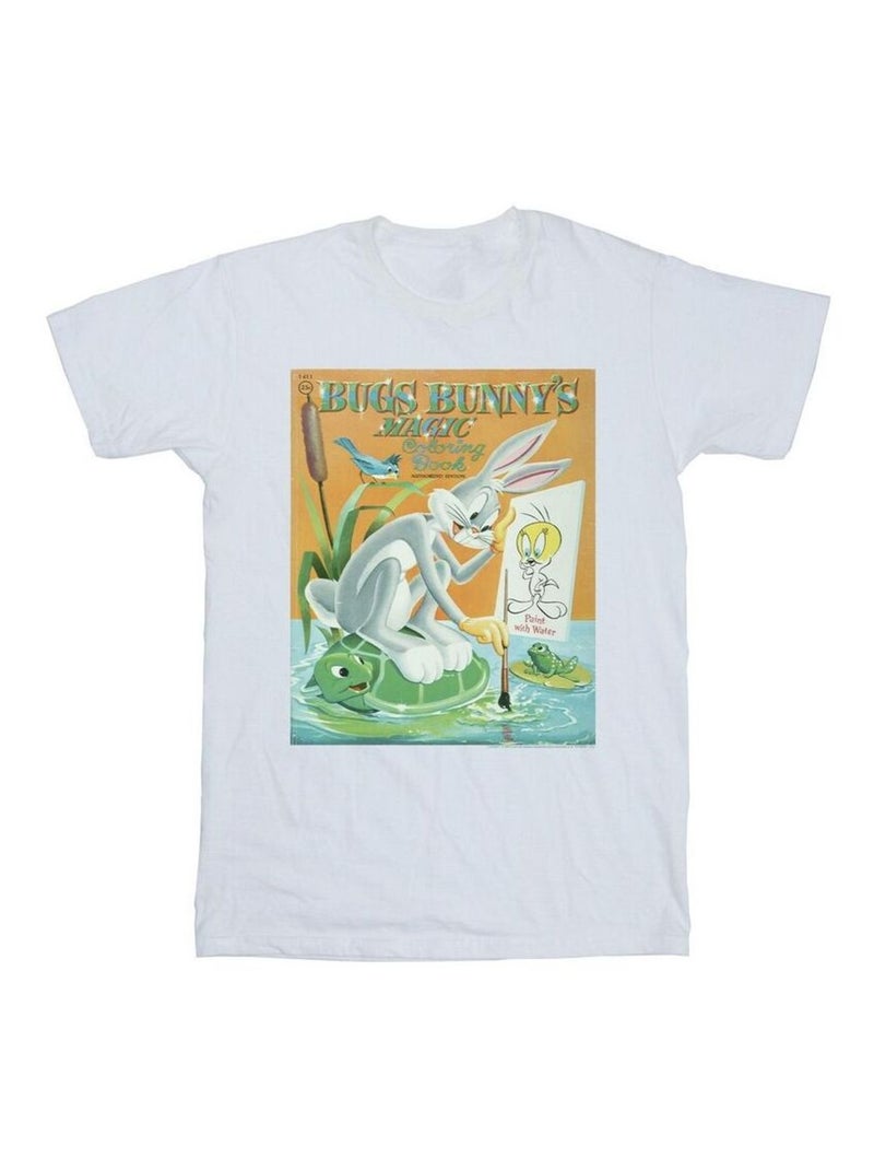 Looney Tunes - T-shirt BUGS BUNNY COLOURING BOOK Blanc - Kiabi