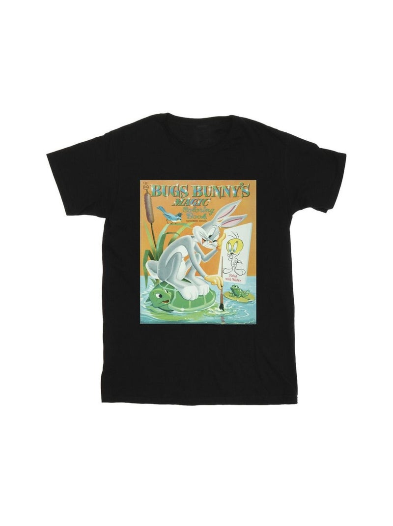 Looney Tunes - T-shirt BUGS BUNNY COLOURING BOOK Noir - Kiabi