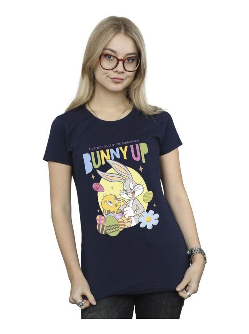 Looney Tunes - T-shirt BUNNY UP Bleu marine - Kiabi