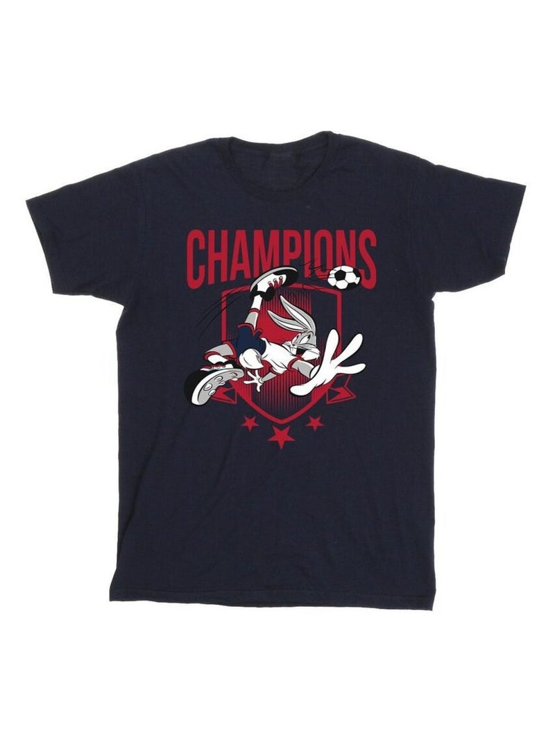 Looney Tunes - T-shirt CHAMPIONS Bleu marine - Kiabi