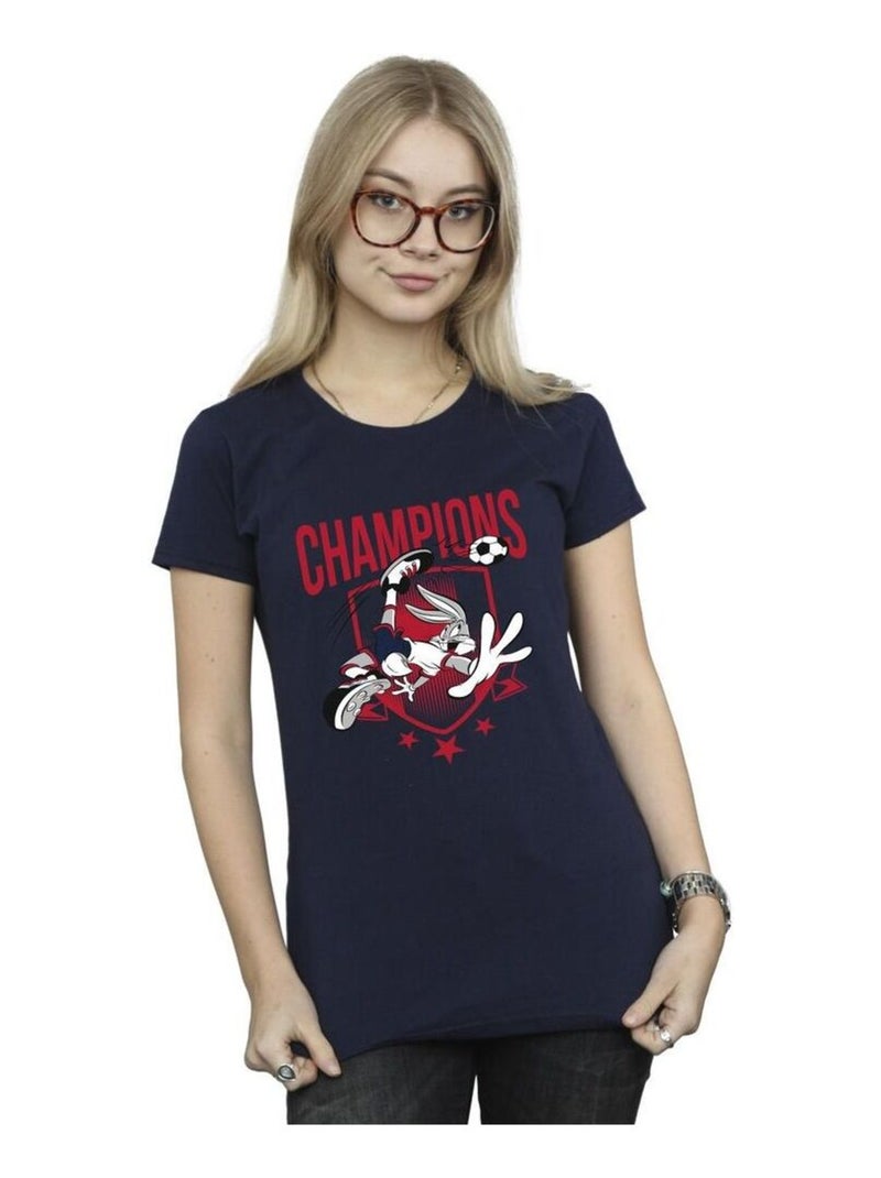 Looney Tunes - T-shirt CHAMPIONS Bleu marine - Kiabi