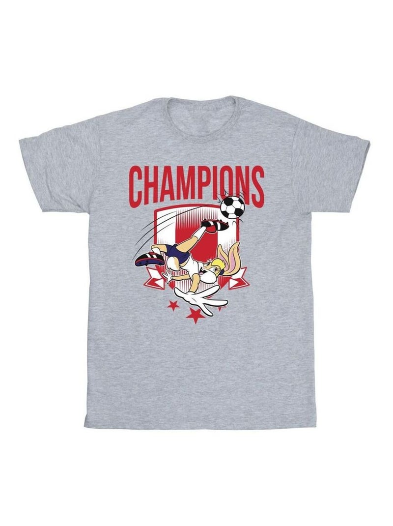 Looney Tunes - T-shirt CHAMPIONS Gris chiné - Kiabi