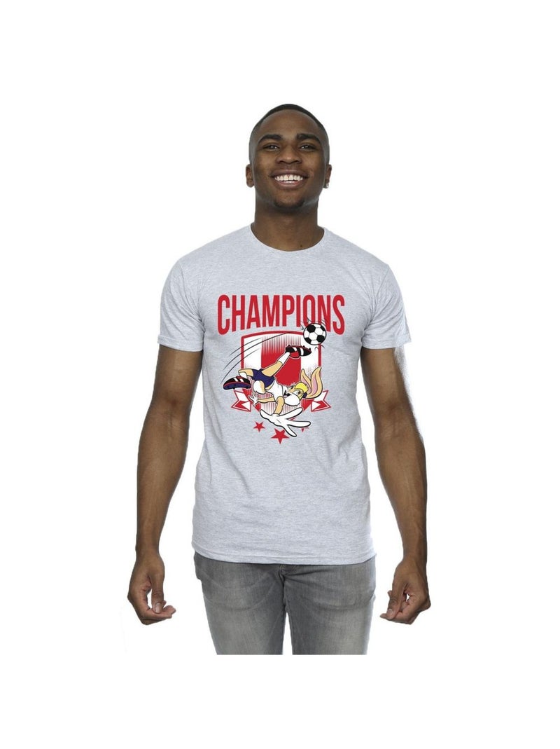Looney Tunes - T-shirt CHAMPIONS Gris chiné - Kiabi