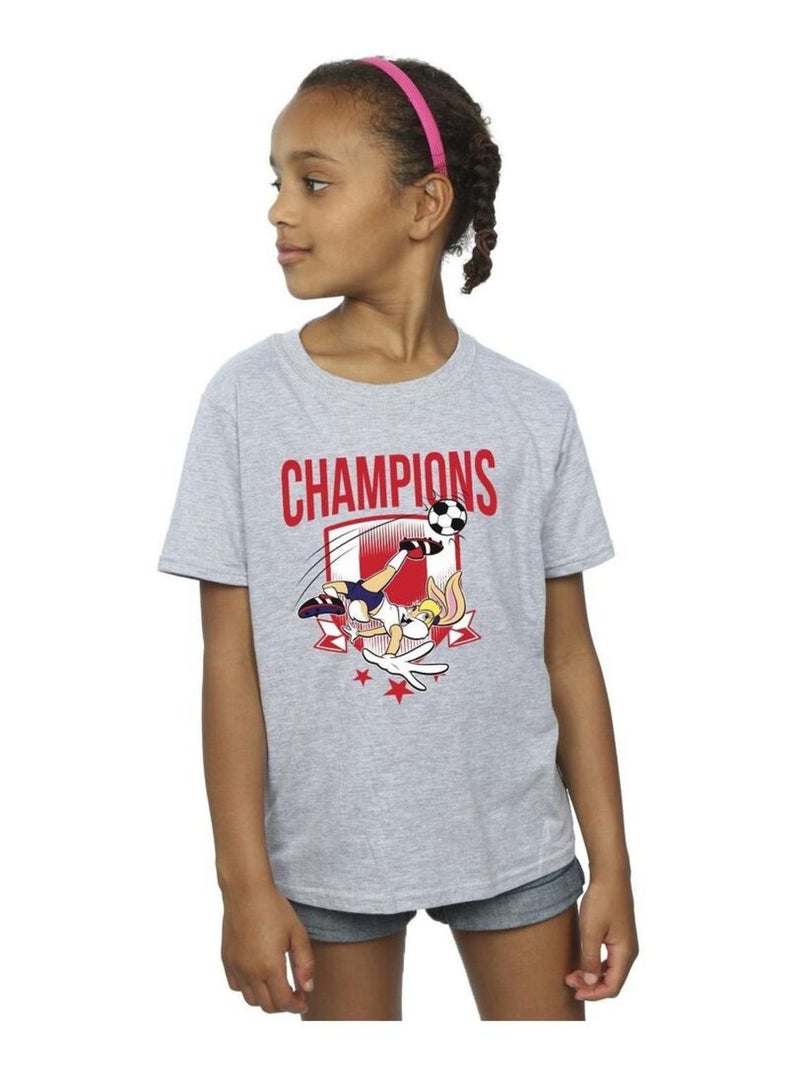 Looney Tunes - T-shirt CHAMPIONS Gris chiné - Kiabi