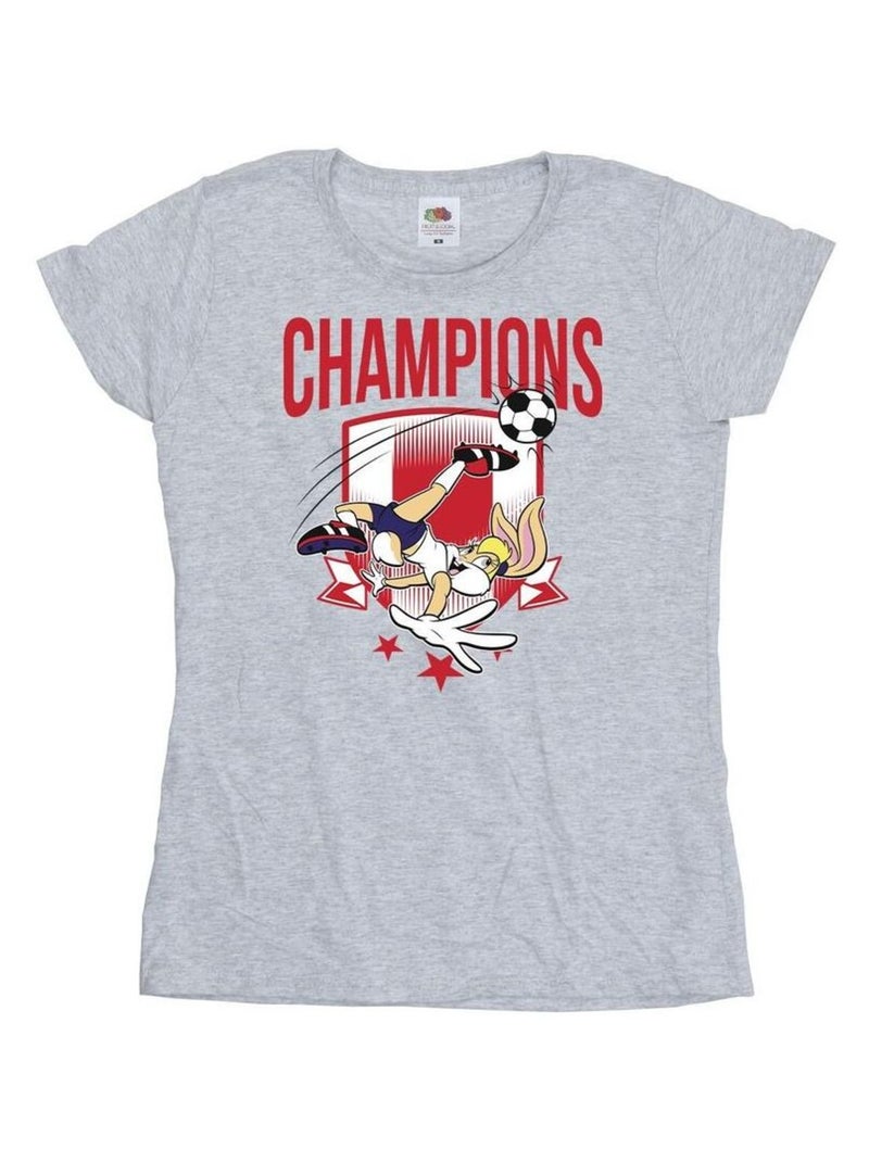 Looney Tunes - T-shirt CHAMPIONS Gris chiné - Kiabi