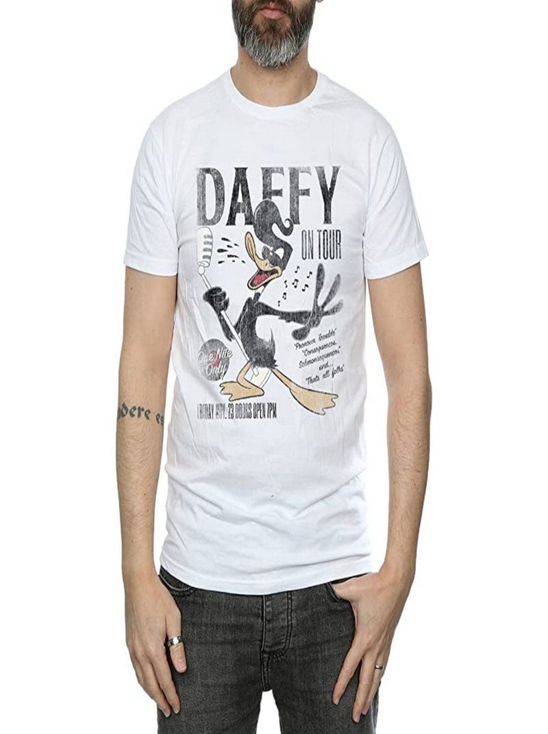 Looney Tunes - T-shirt CONCERT (Daffy Duck) Blanc - Kiabi