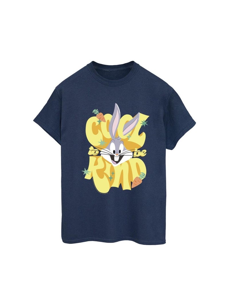 Looney Tunes - T-shirt COOL TO BE KIND Bleu marine - Kiabi