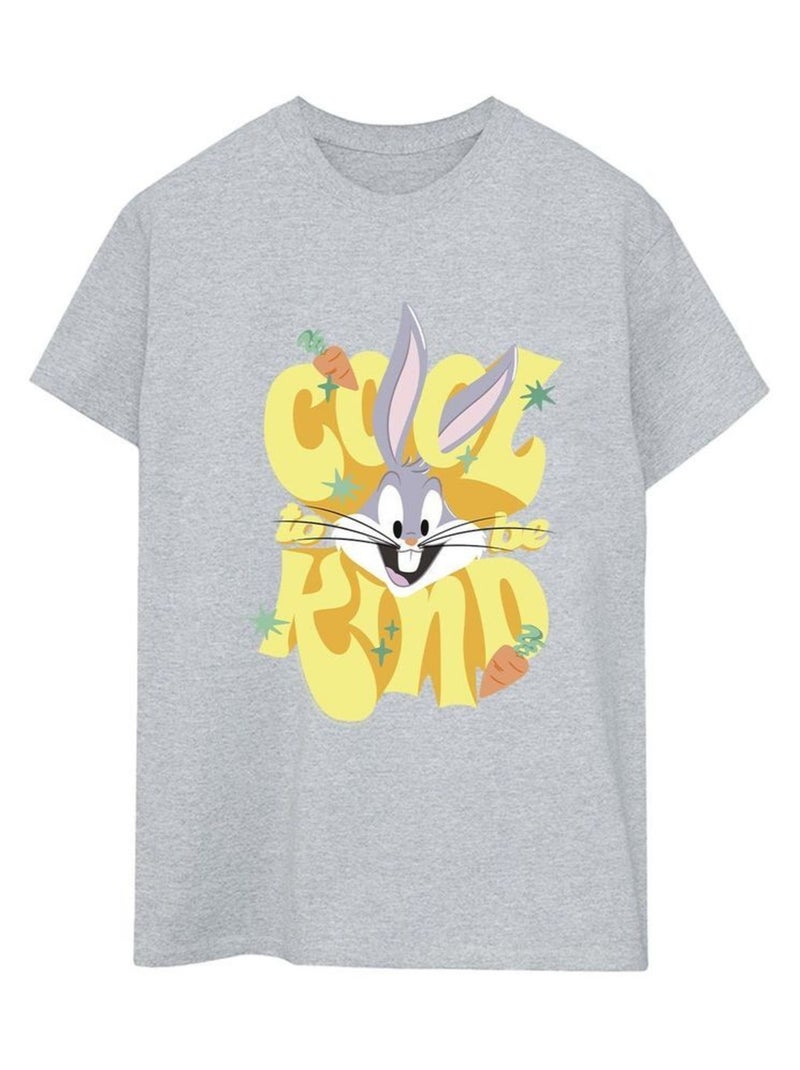 Looney Tunes - T-shirt COOL TO BE KIND Gris chiné - Kiabi
