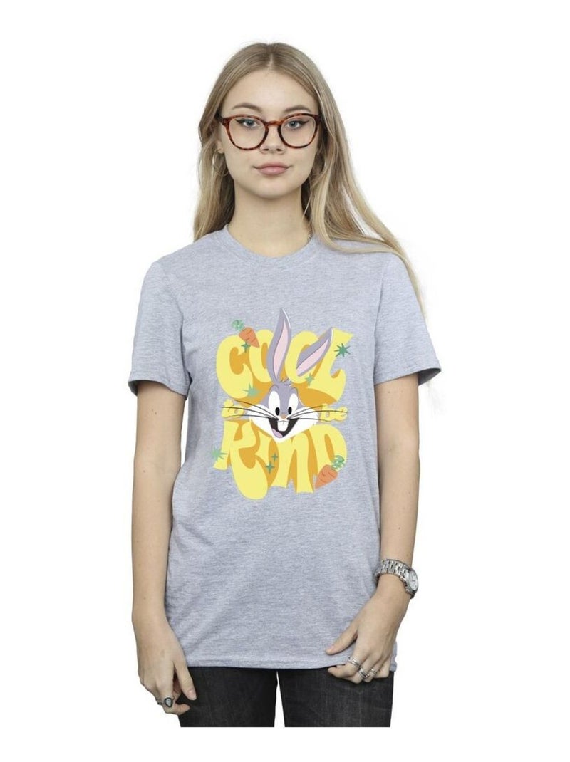 Looney Tunes - T-shirt COOL TO BE KIND Gris chiné - Kiabi