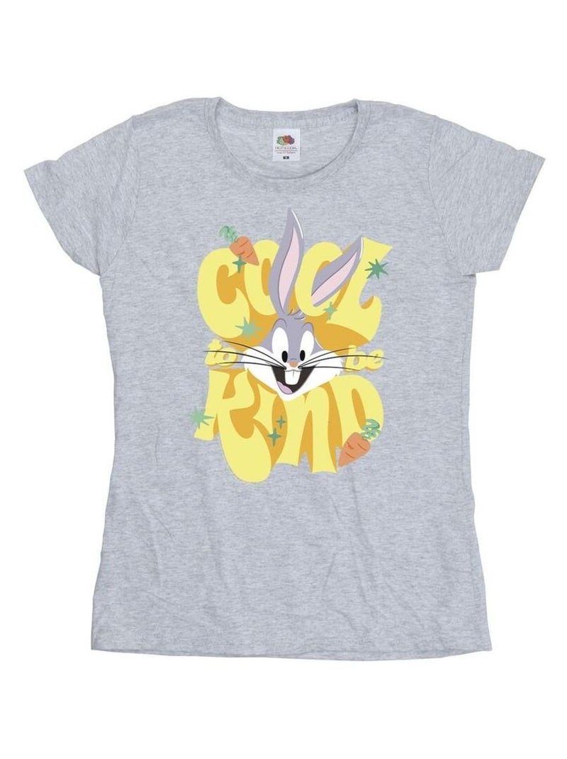 Looney Tunes - T-shirt COOL TO BE KIND Gris chiné - Kiabi