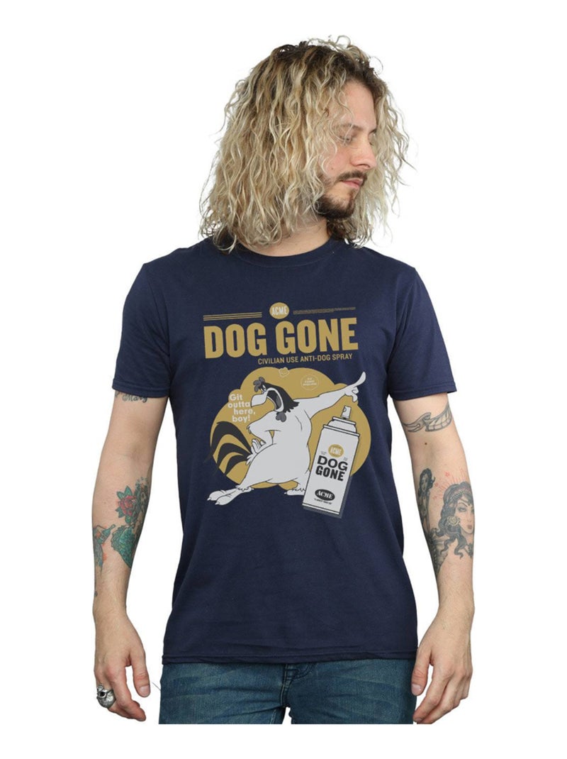 Looney Tunes - T-shirt DOG GONE Bleu marine - Kiabi