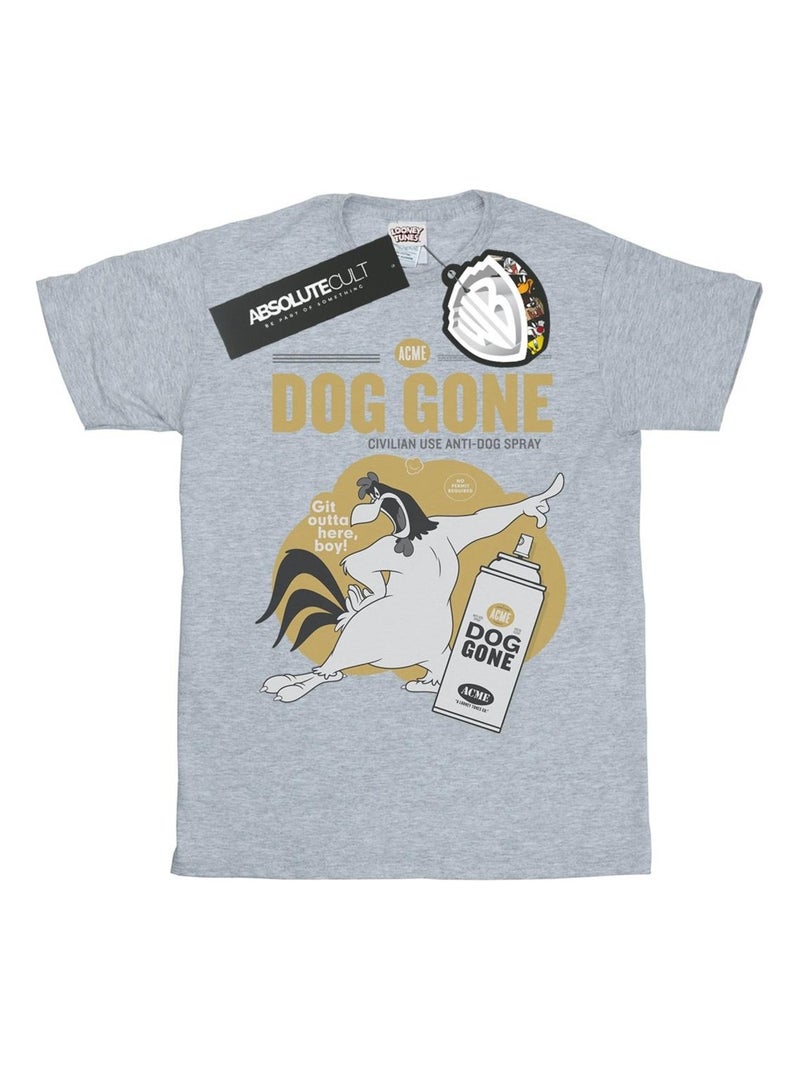 Looney Tunes - T-shirt DOG GONE Gris chiné - Kiabi