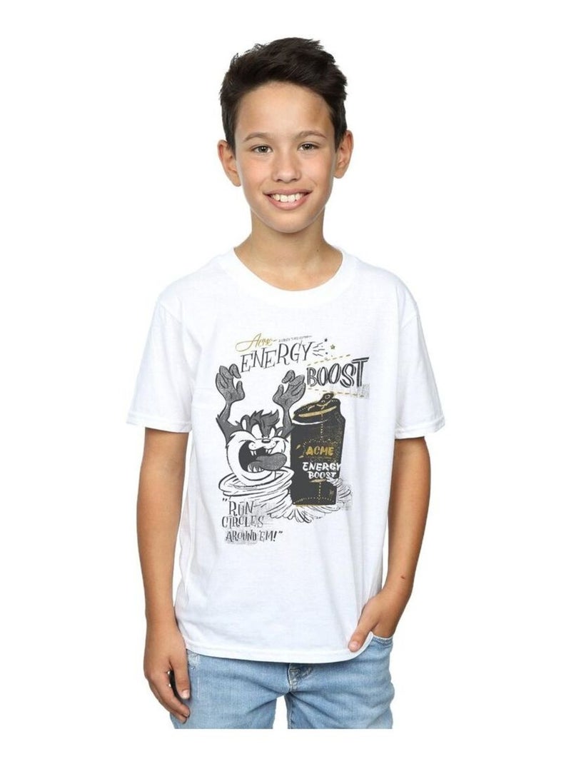 Looney Tunes - T-shirt ENERGY BOOST Blanc - Kiabi