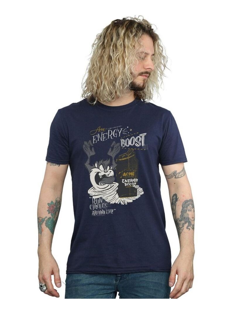 Looney Tunes - T-shirt ENERGY BOOST Bleu marine - Kiabi